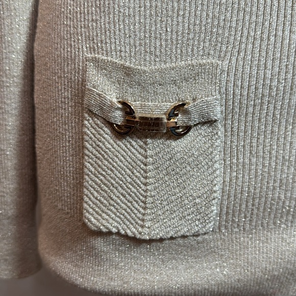 White House Black Market Tall Metallic Cardigan - Picture 6 of 7